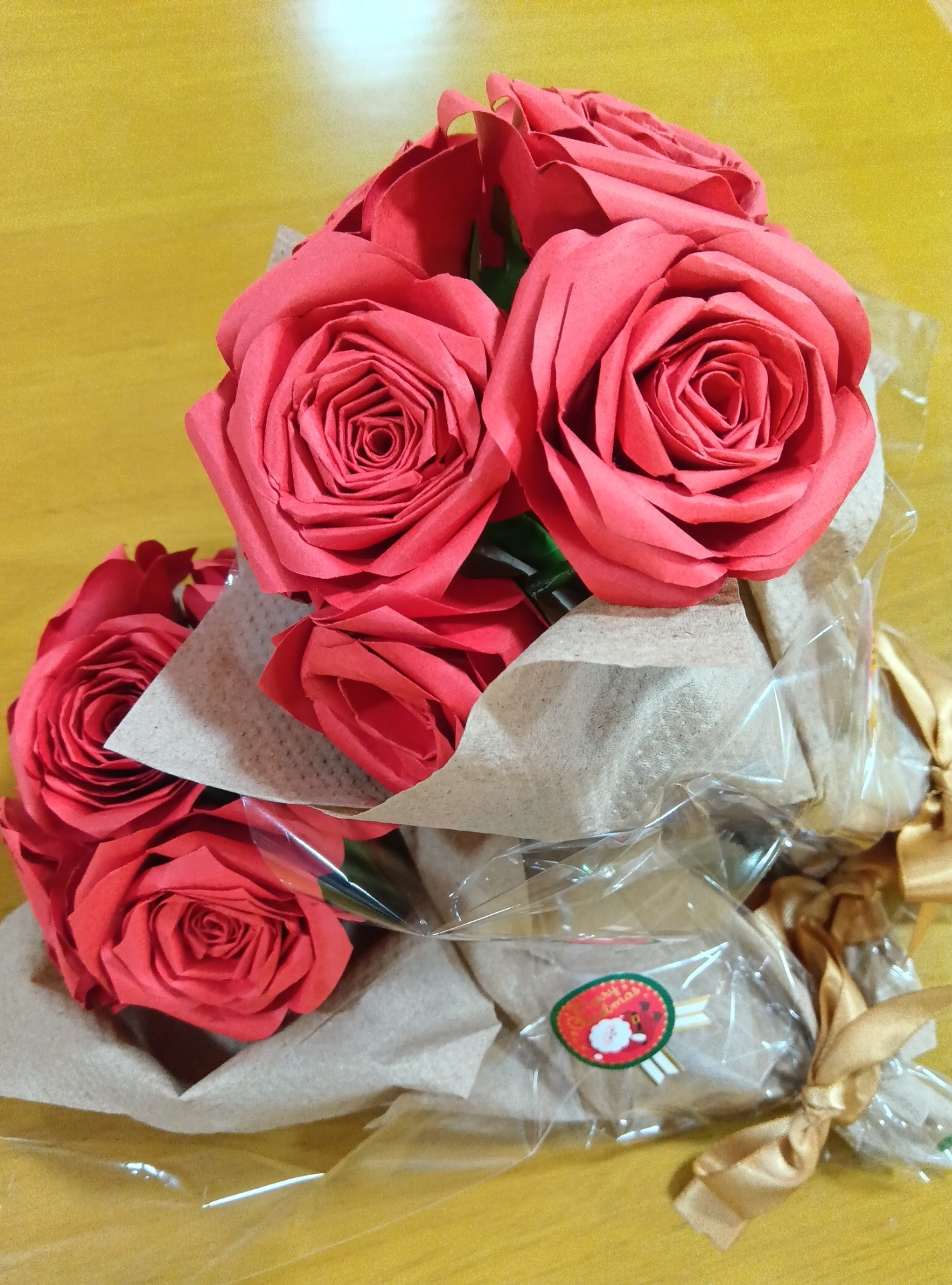 ＜デイケア＞バラの花束のプレゼント